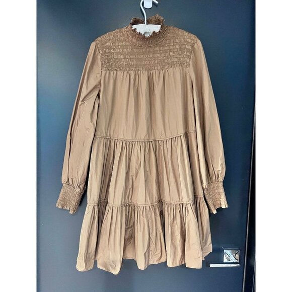 VERONICA BEARD Vigore Smocked Tiered Dress Size 8 - Picture 3 of 10